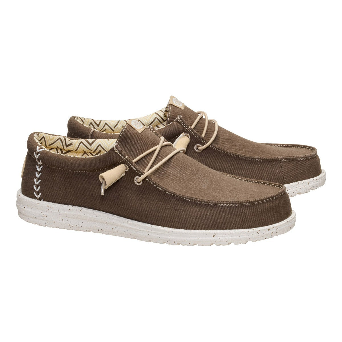 DUDE WALLY STRETCH CANVAS TEAK BROWN