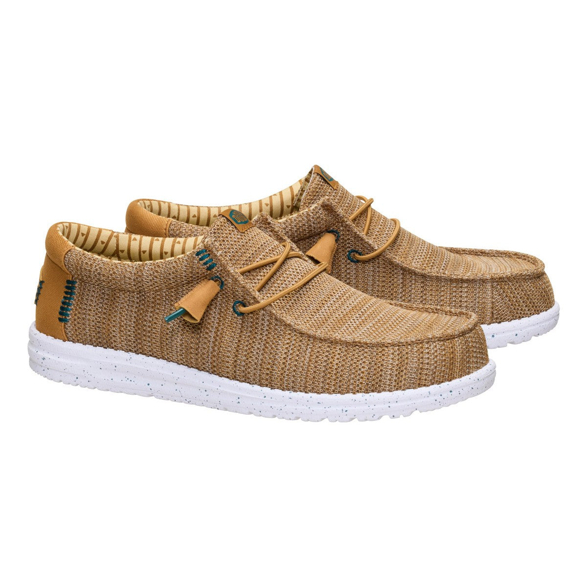 DUDE WALLY STRETCH SOX BONE BROWN MULTI