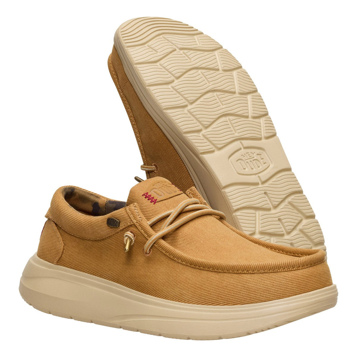DUDE WALLY COMF WORN TWILL BONE BROWN OLIVE GREY