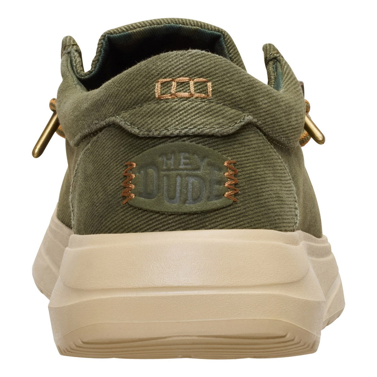 DUDE WALLY COMF WORN TWILL BURNT OLIVE BOULDER TAN