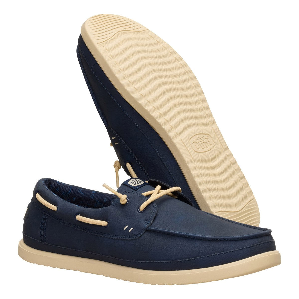 DUDE HARBOR LO CLASSIC NAVY BLAZER BOULDER TAN