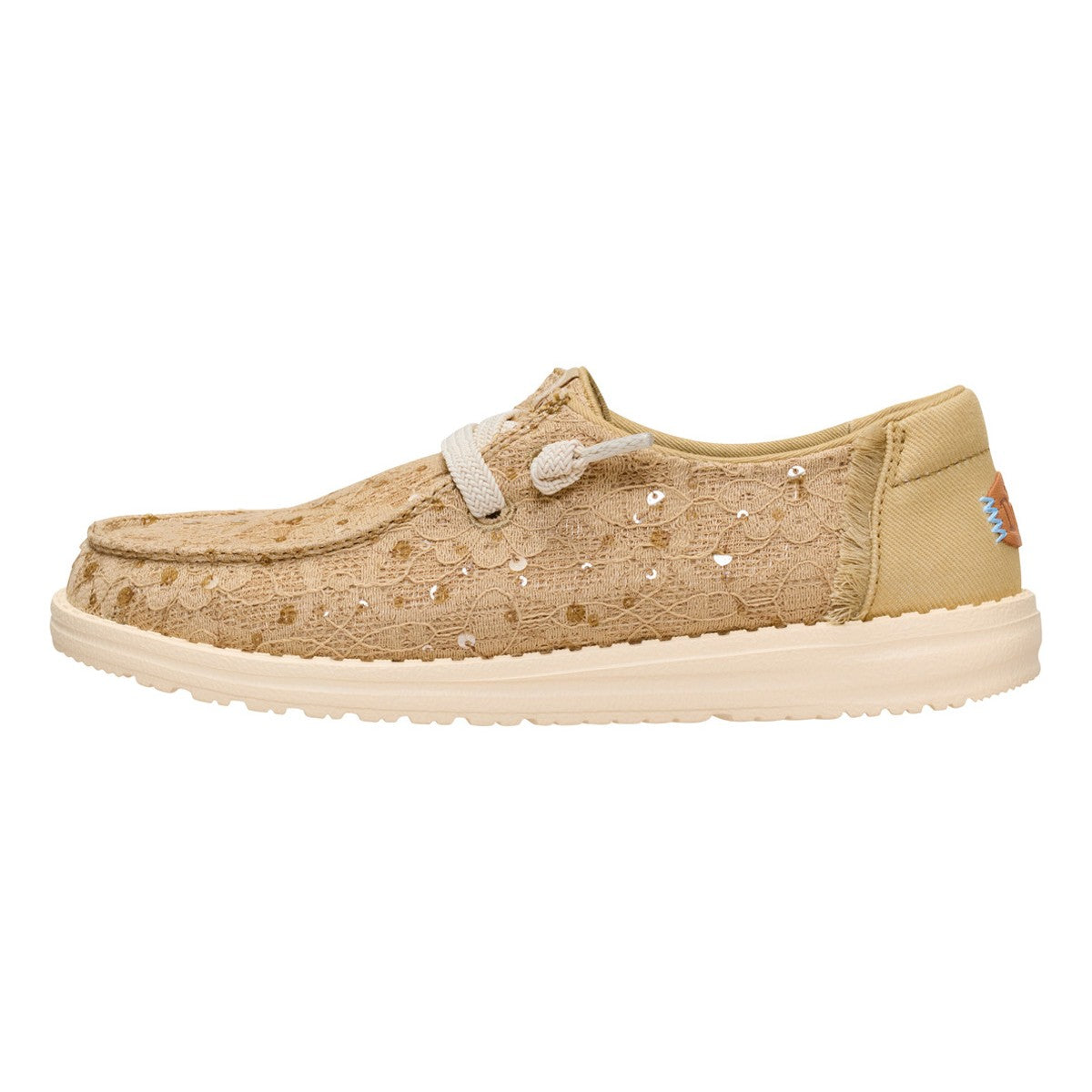 DUDE WENDY SEQUIN LACE OLIVE GREY
