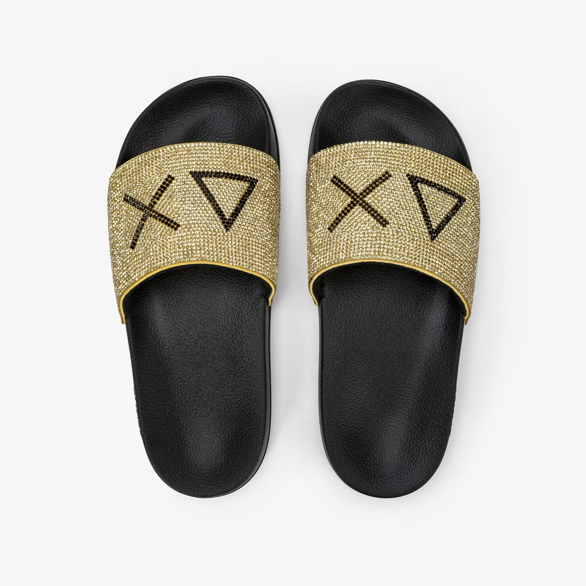 SUN 68 CIABATTA LOGO GLITTER ORO