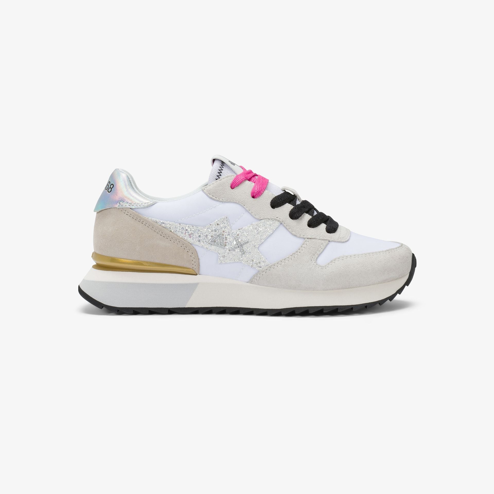 SUN 68 Z36214 STARGIRL GLITTER LOGO 01 BIANCO
