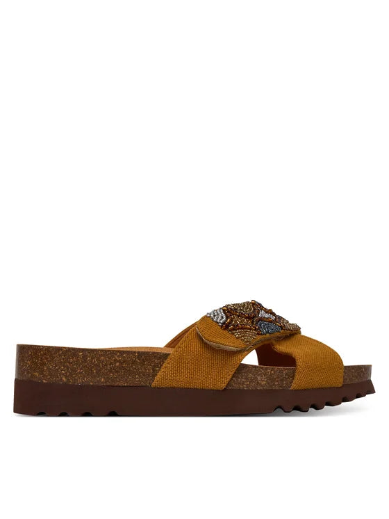 SCHOLL SERENA STRAP CAMMELLO MULTICOLOR