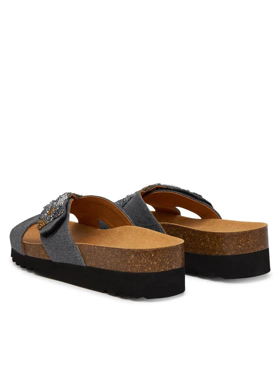 SCHOLL SERENA STRAP GRIGIO MULTICOLOR