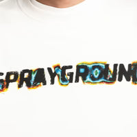 SPRAYGROUND FELPA GIRO COLLO OXIDIZED SHARK CREWNECK IVO BIANCO PANNA