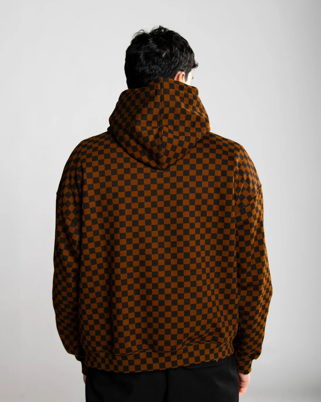 SPRAYGROUND FELPA NYLON POCKET HOODIE BROWN