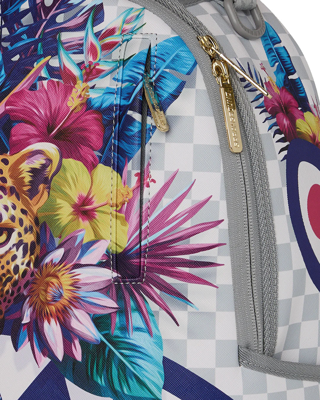 Sprayground ZAINO CREAM FLOWERING JUNGLE SHARK DLXSV BACKPACK