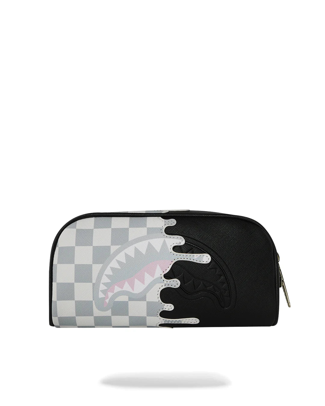 SPRAYGROUND ASTUCCIO CREAM CHECK UNFINISHED SHARK PENCIL POUCH