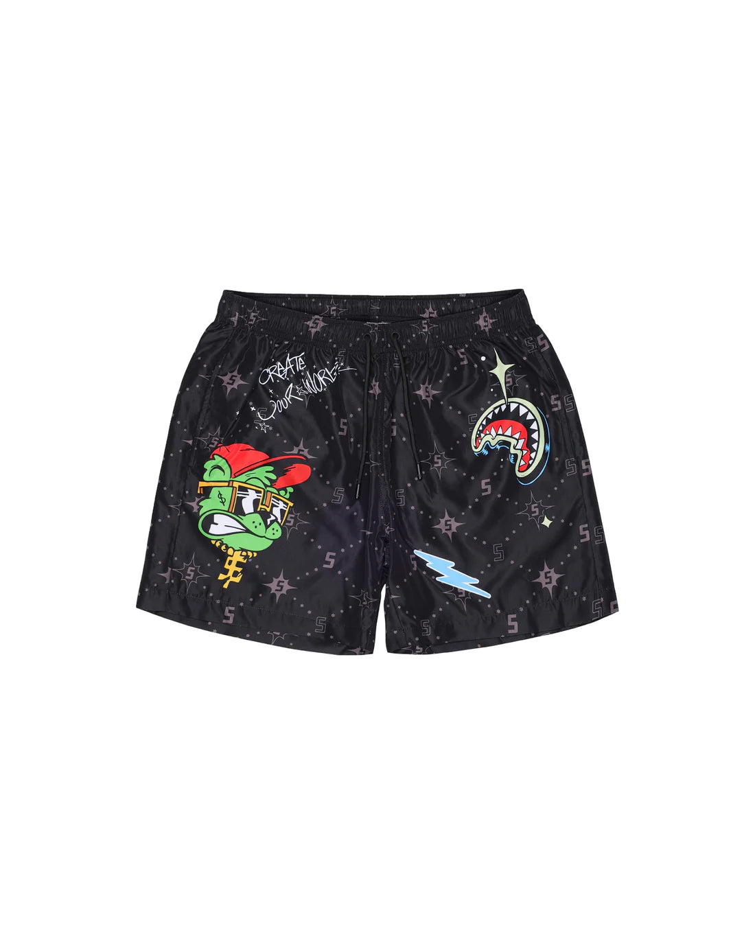 SPRAYGROUND COSTUME CREATE YOUR WORLD SWIM TRUNKS