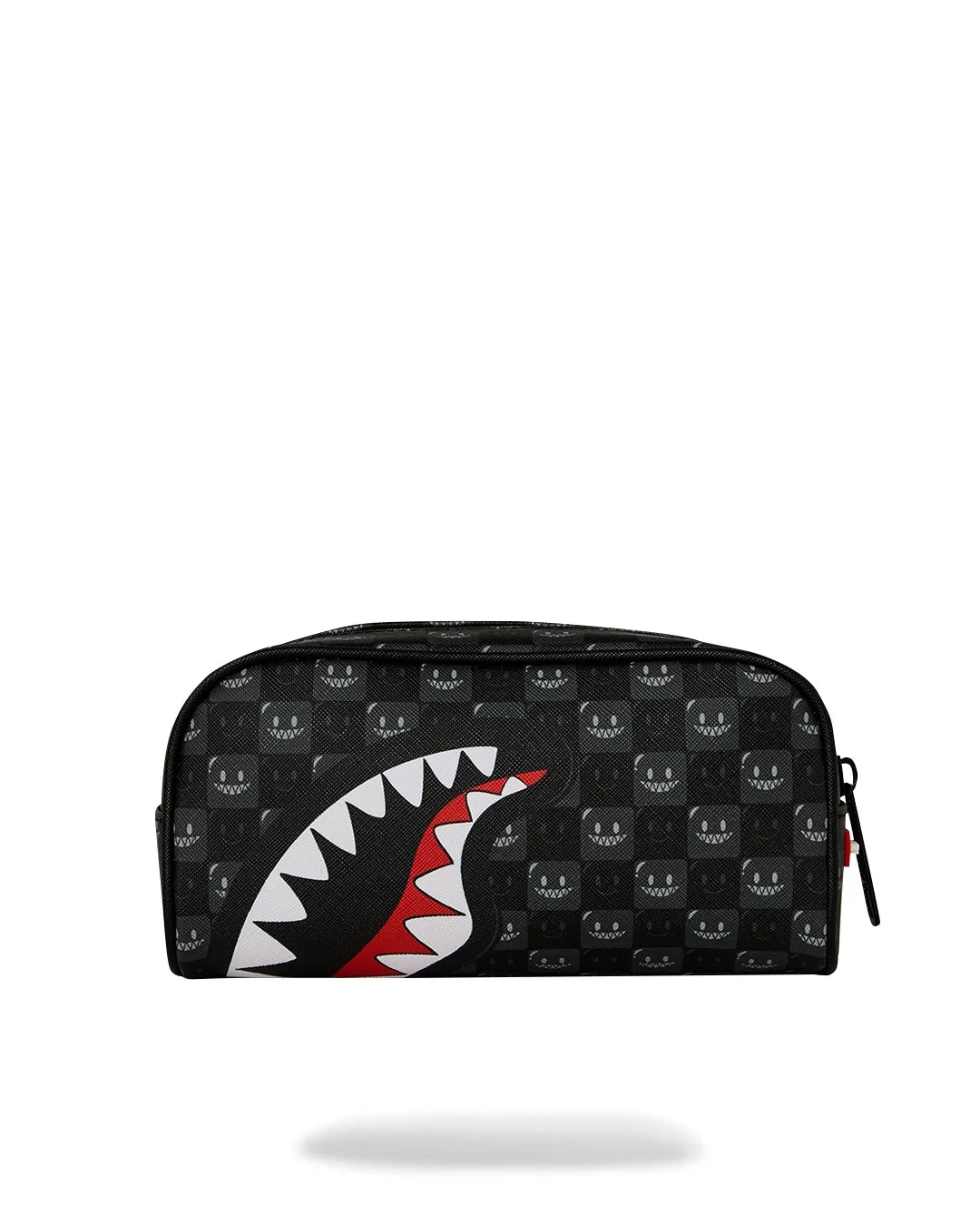 SPRAYGROUND ASTUCCIO SHARKS IN PARIS WTF BUBBLY BLACK CHECK POUCH