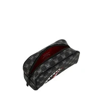 SPRAYGROUND ASTUCCIO SHARKS IN PARIS WTF BUBBLY BLACK CHECK POUCH