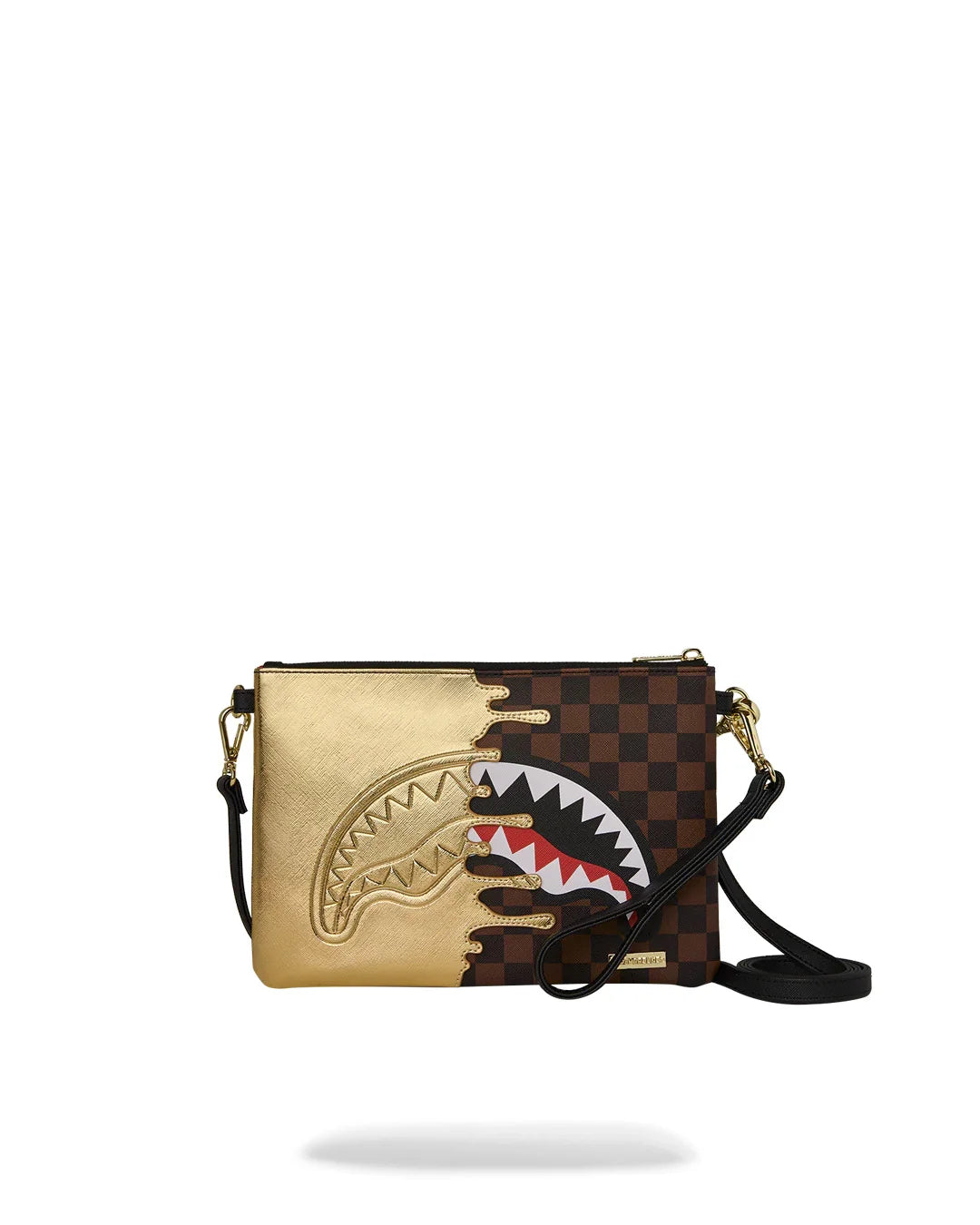 Sprayground POCHETTE SHARKS IN PARIS GOLD DRIP CROSSOVER CLUTCH