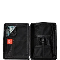 SPRAYGROUND TROLLEY SHARKS IN PARIS WTF BUBBLE BROWN CHECK CARRY-ON LUGGAGE