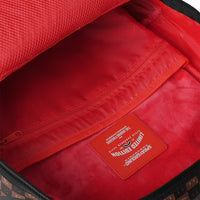 Sprayground ZAINO SHARKS IN PARIS WTF BUBBLE BROWN CHECK BACKPACK