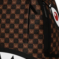 Sprayground ZAINO SHARKS IN PARIS WTF BUBBLE BROWN CHECK BACKPACK