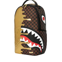 Sprayground ZAINO SHARKS IN PARIS GOLD DRIP BACKPACK
