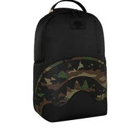 Sprayground ZAINO SHARK CENTRAL BLACK NYLON CAMO EMBOSSED SHARK BACKPACK