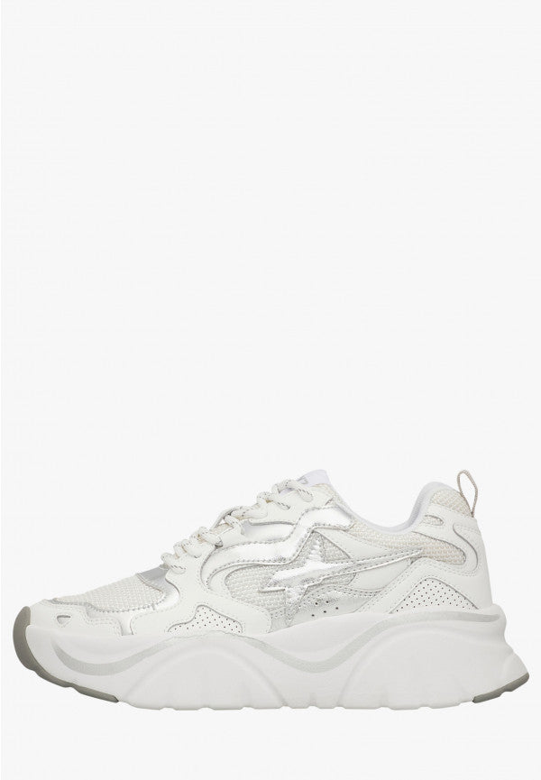 W6YZ MIA W CALF/PEARLLESCENT WHITE SILVER
