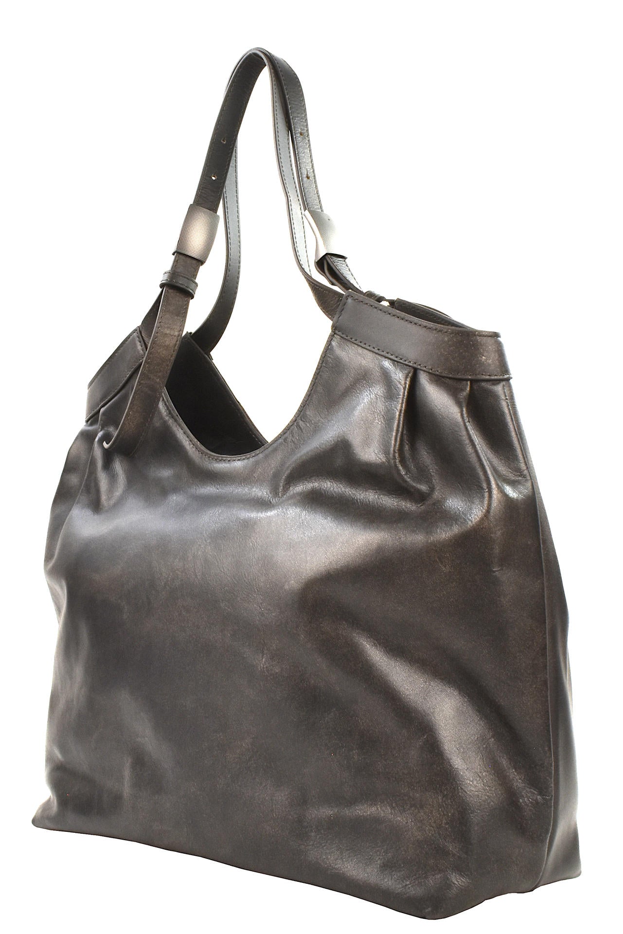 ASH BORSA IN PELLE NERO SFUMATO FIONA