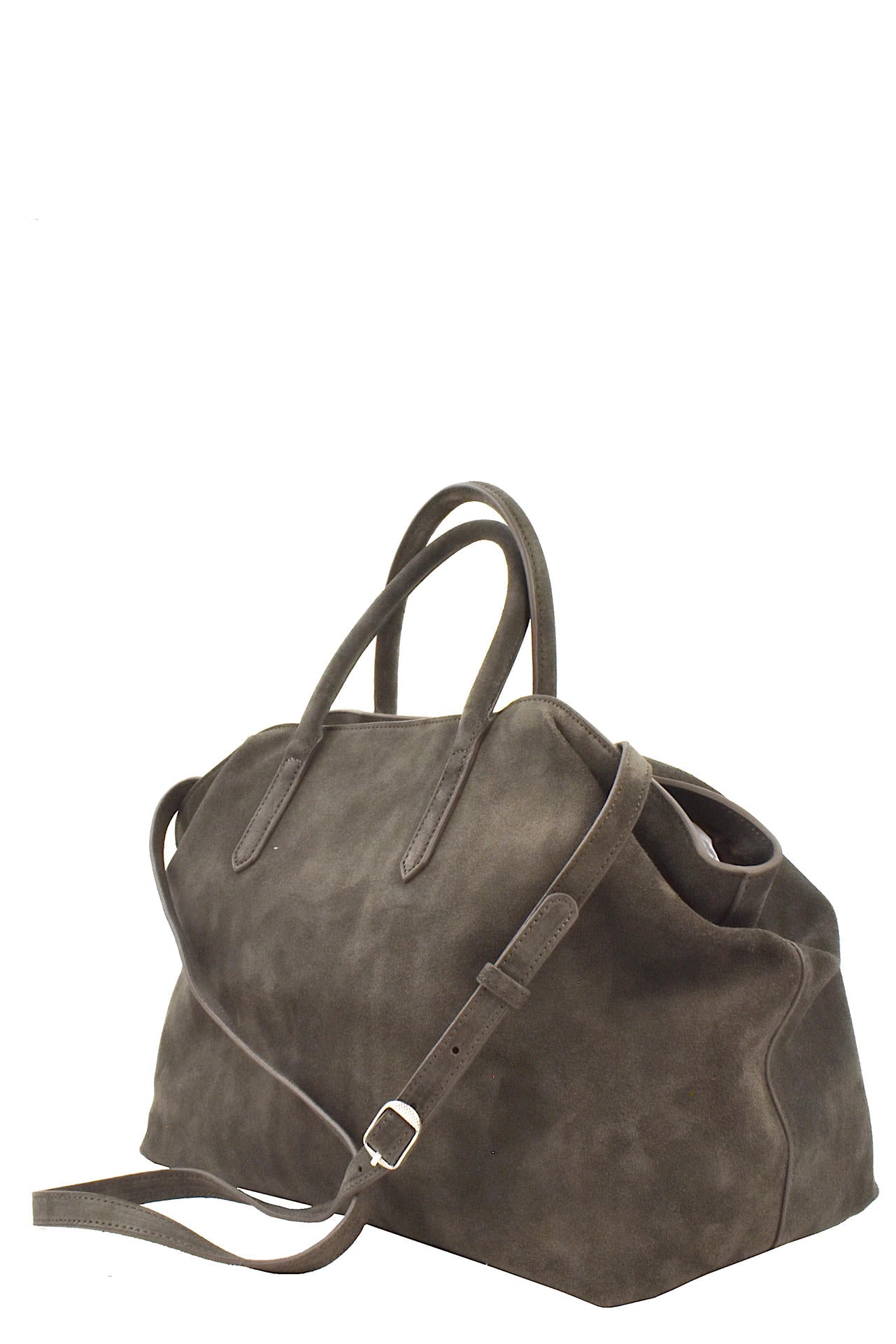 ASH BORSA IN PELLE SUEDE TAUPE JACQUELINE